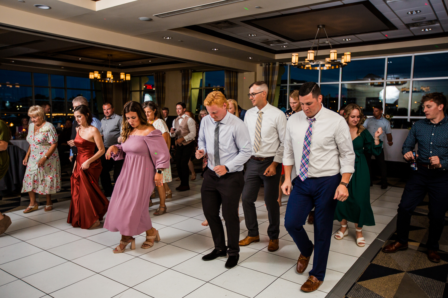 Guests dancing at an Erie PA wedding reception